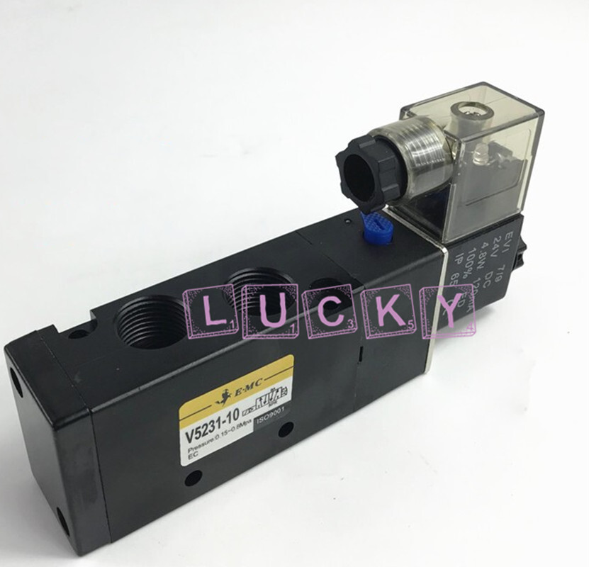 1PC NEW FOR E.MC V5231-10 DC24V Two position five way reversing solenoid valve