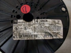 #17) NEW Spool of Electric Wire – 14 Guage Solid 200′ Green