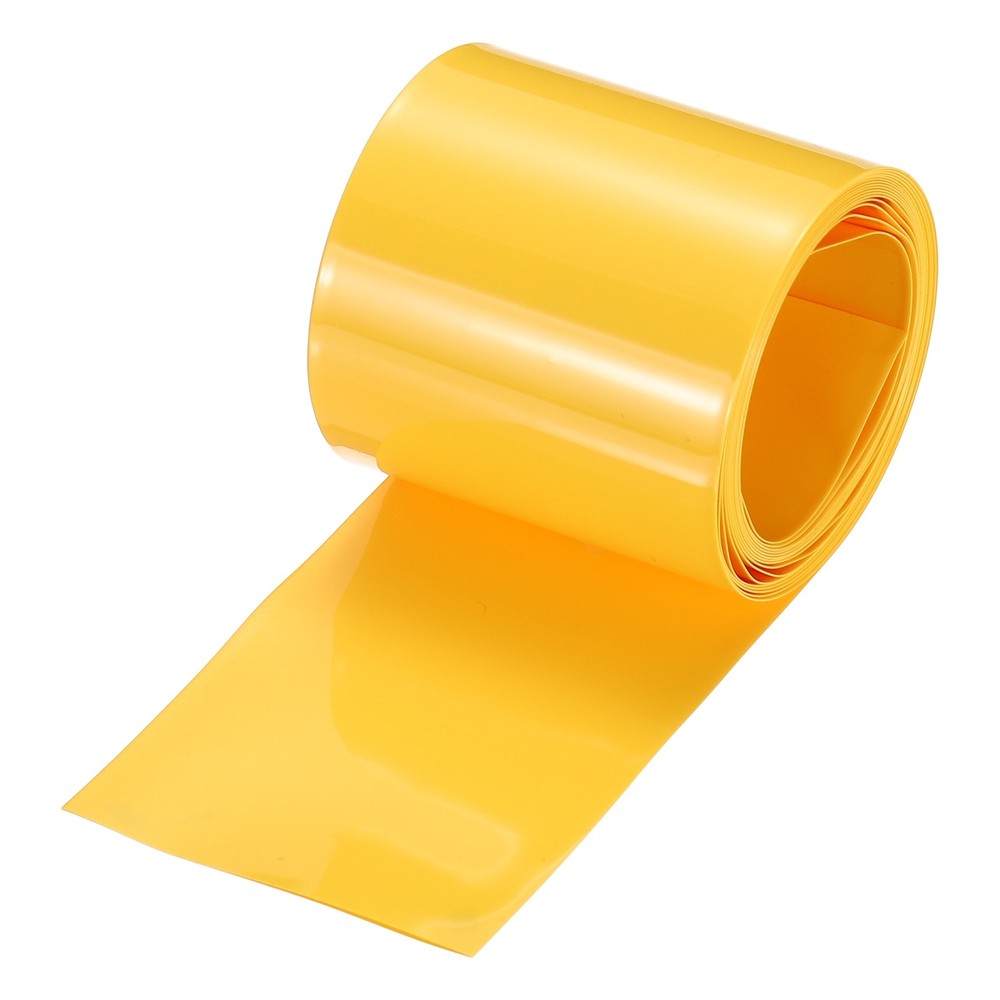 Battery Wrap Heat Shrink Tubing 35mm Dia 55mm Flat 8 Feet Yellow