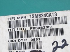 228928 New-No Box; Onsemi 1SMB24CAT3 Lot-1800 TVS Diode; 24V; 600W