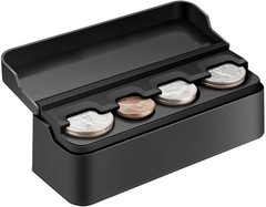 Dash-Mounted Coin Holder for Car, Compatible with Coins of Different Sizes, Fits