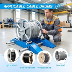 Cable Drum Roller Reel Dispenser Wire Dispenser Cable Roller Stand 3307 LBS
