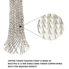 Tinned Copper Automotive Grounding Cable Sleeve Metal Braided Wire Sheathing Lot