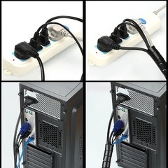 Spiral Wrap Cable Sleeve 8mm-32mm Flame Retardant Wire Organizer Winding Tube 1M