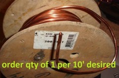 GROUND WIRE 4 AWG GAUGE SOLID BARE COPPER 200A SERVICE 4AWG cut to order per 10′