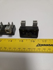 ElecTron EK 2 Pole Terminal Block W/ Spade Terminals Lot Of 4 NOS
