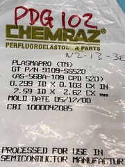 CHEMRAZ 9109-SS520 O-RING AS-568A-109 CPD 520, 2-109, 146265