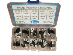 Assorted 50 Voltage Regulators: LM7805, LM7806, LM7810, LM317 & More