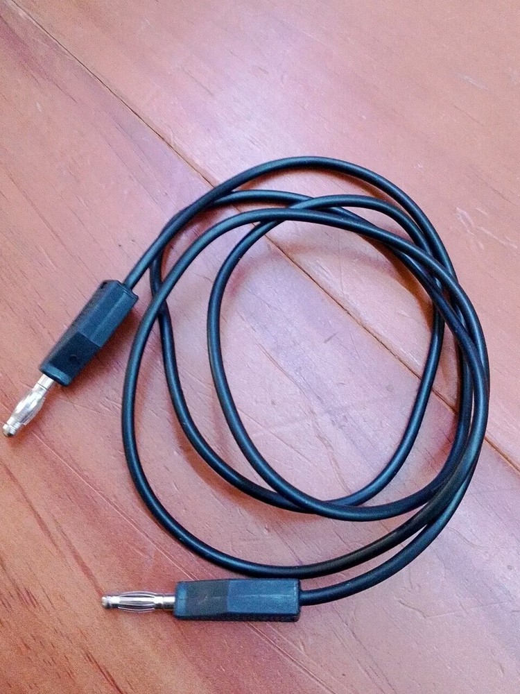 HH Smith 1510-36 Black Stacking Banana Plug Patch Jumper Cord, NOS 3.8 Ft