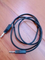 HH Smith 1510-36 Black Stacking Banana Plug Patch Jumper Cord, NOS 3.8 Ft