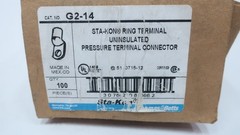 Box Of 100 Thomas & Betts G2-14 Ring Terminal