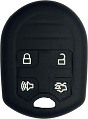 Silicone Key Fob Cover Protector for Ford Escape Explorer Edge E Color: Black2