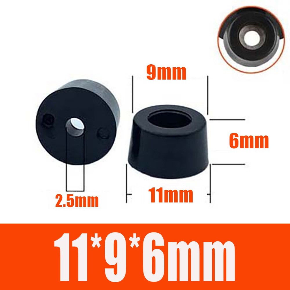 Black/White Round Rubber Feet Instrument Case Feet With Steel Washer Duty Foot