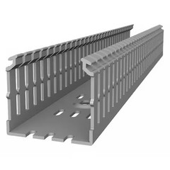 Abb Tyd2x3npg6 Wiring Duct, Narrow Slot Wall, Gray, 6 Ft.L