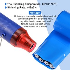 Battery Wrap 32mm Flat 26 ft PVC Heat Shrink Tube Wraps Blue