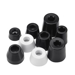 4PCS Round Bolt On Rubber Feet with Metal Washer, Non-Slip Bases