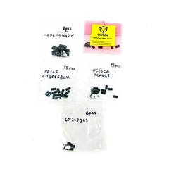 57 pcs Assorted Integrated Circuits, MC74HC154DW, CD4046BCM, HC132A, LT2079CS
