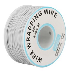 (White)1Roll WiRe Wrapping Single Copper Wire Strand 30AWG Cable 0.25mm Y