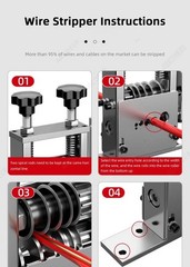 60W Multi-hole Wire Stripper for Scrap Copper Wire Scrap Cable Stripping Machine