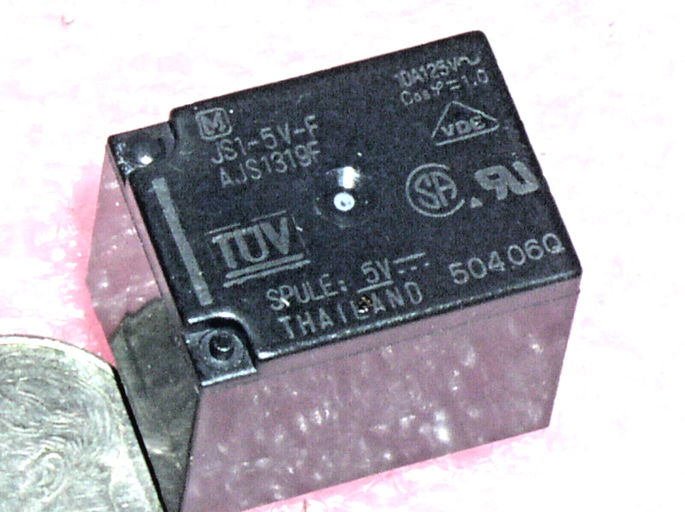 1 PANASONIC NAIS JS1-5V-F SPDT 5V VOLT COIL 10 AMP 125VAC PCB MOUNT RELAY USA