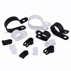 High Quality Black / White Nylon Plastic P Clips – Fasteners for Cable & Tubing