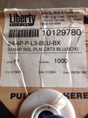 General Cable 24 AWG 1000 ft 24-4P-P-L3-BLU-BX