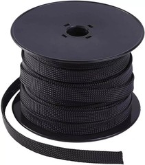 100ft – 1/2″ Expandable Braided Cable Sleeve – Wire Sleeving for Audio, Video