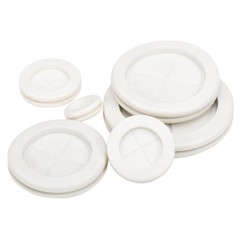 16-100mm White Rubber Blanking Grommets Closed Gromet Cable Wiring Protect Plug