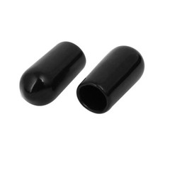 6mm Inner Dia Rubber Hose End Cap Screw Thread Protector Cover Black 100pcs