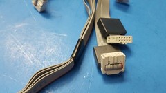 (4 PCS) 2FT FLAT RIBBON CABLE, 10 CONDUCTOR , 28 AWG , WITH CONNECTOR