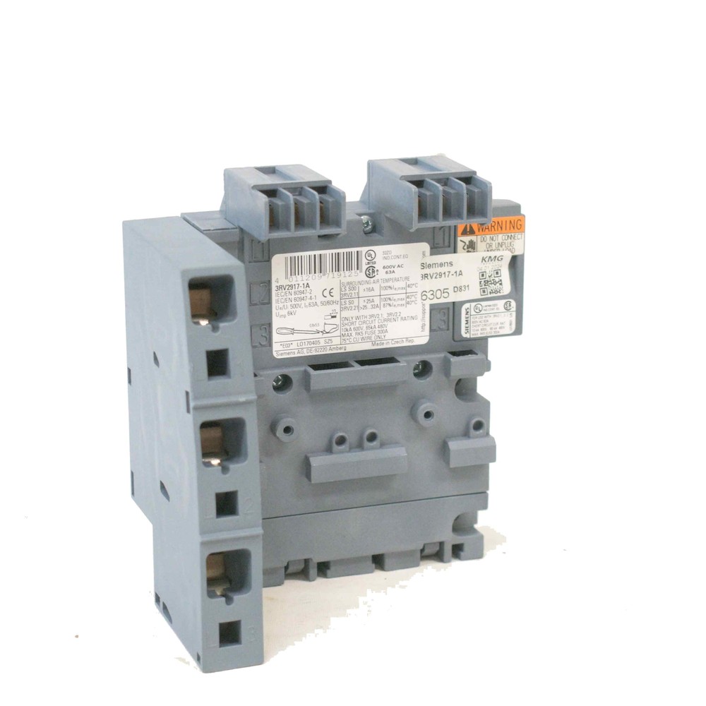 Siemens 3 Phase Busbar 3RV2917-1A 3 Phase Busbar 600VAC 63A -Used-