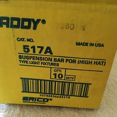 Erico Caddy – Suspension Bar for High Hat Type Light Fixture, 517A (10/LOT)