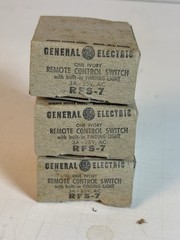 3 -UNUSED Vtg GE General Electric RFS-7 Remote Control Switch w/ Locator Light