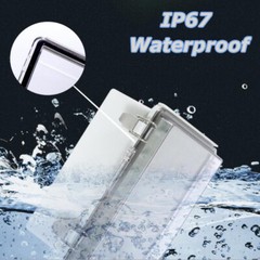 IP67 Waterproof Enclosure Electronic Case Clear Cover Hinged Lid Junction Box