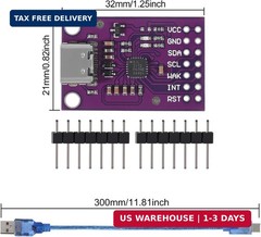 1PCS CP2112 Adapter Type-C MCU-2112 Debug Board USB to SMBus I2C Communication M