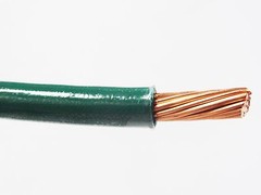 THHN THWN 6 AWG GAUGE GREEN NYLON PVC STRANDED COPPER BUILDING WIRE 30′