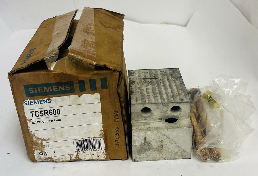 SIEMENS NO. TC5R600 BREAKER LUG TERMINAL PD/RD CU BODY LUG 5 W 600 KCMIL