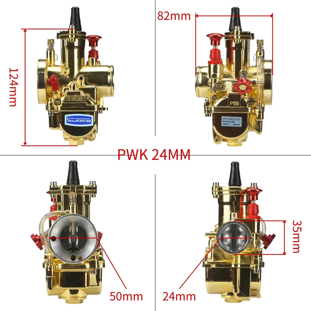 Motorcycle Carburetor For PWK 24 26 28 30 32 34mm Carb 50cc-250cc 2T4T Dirt Bike