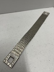 Flat Braided Tinned Copper Jumper Grounding Strap 10”x 1” X 3/8” Square Hole