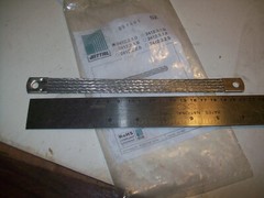 NEW RITTAL 2412.2.1.0 GROUND STRAP 20 CM X 1.5CM X 1MM PLATED COPPER 65A P5615