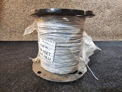 Alanwire 2500 Feet White/Blue Stripe Wire THHN-THWN-2 19 Strand 14 Awg