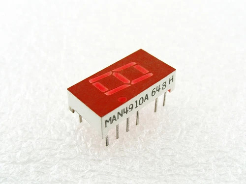 MAN4910A [1pcs] 0.4″ 7-Segment LED Display; RED; Common anode; MAN71A pin comp.