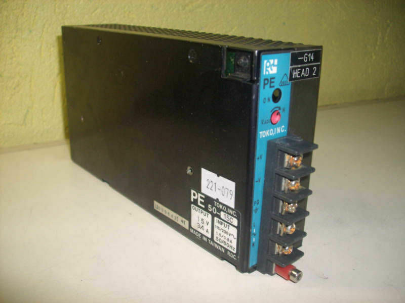 Toko PE50-15C PE5015C Power Supply Output 15V 3.4A