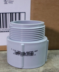 16 Cantex R5140107, 1-1/2″, Rigid PVC, Threaded Male, Conduit Adapter, (420)