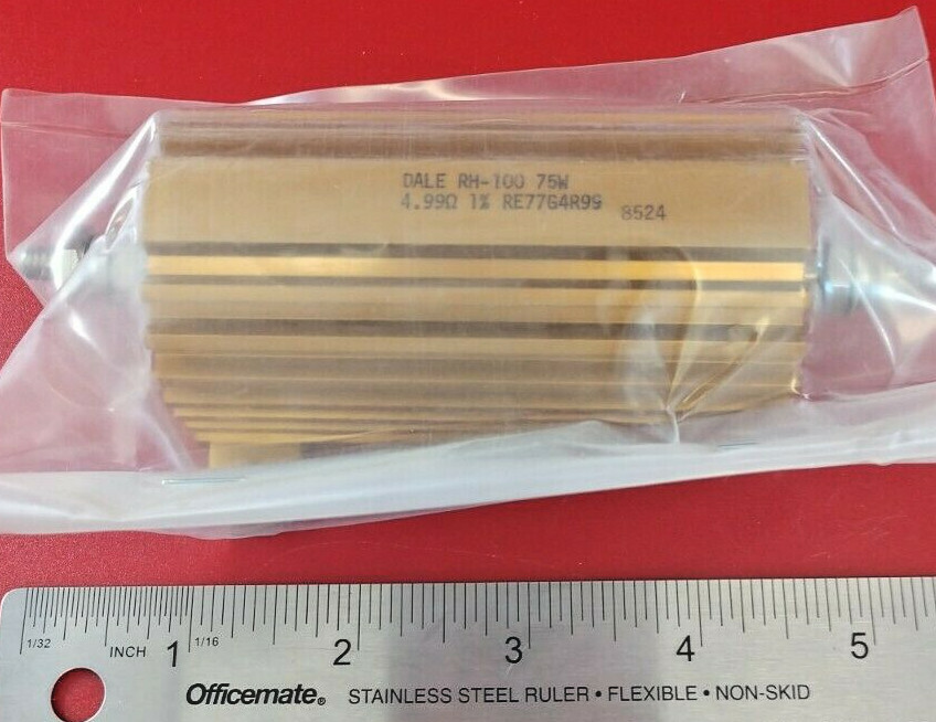 DALE VISHAY RE77G4R99 MILSPEC WW RESISTOR RH100 4.99 OHM 75 WATT +-1%