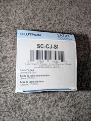 Lutron SC-CJ-SI, Satin Sienna Color, F Style Coaxial, Single Cable Jack, 1 pc