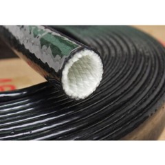 Silicone Fibreglass Fire Sleeving High Temp Insulating Hose Black 4mm~100mm