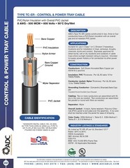 ADC 8/4C + #10 Ground TC-ER THHN/THWN Inners Power/Control Tray Cable 600V /10ft