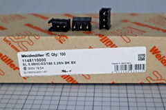 *New in Box of 100* Weidmuller SL 5.08HC/03/180 3.2SN BK BX 1148110000