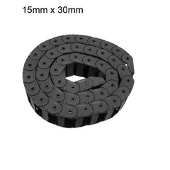 Drag Chain Cable Carrier Open Type with End Connectors 15X30mm 1 Meter Plastic